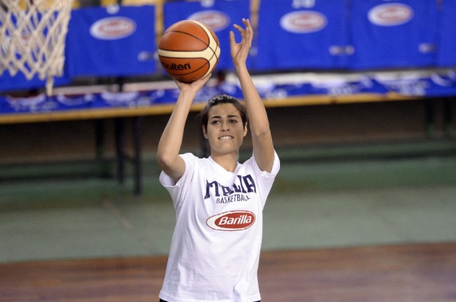 Alice Sabatini in allenamento con la maglia della Nazionale